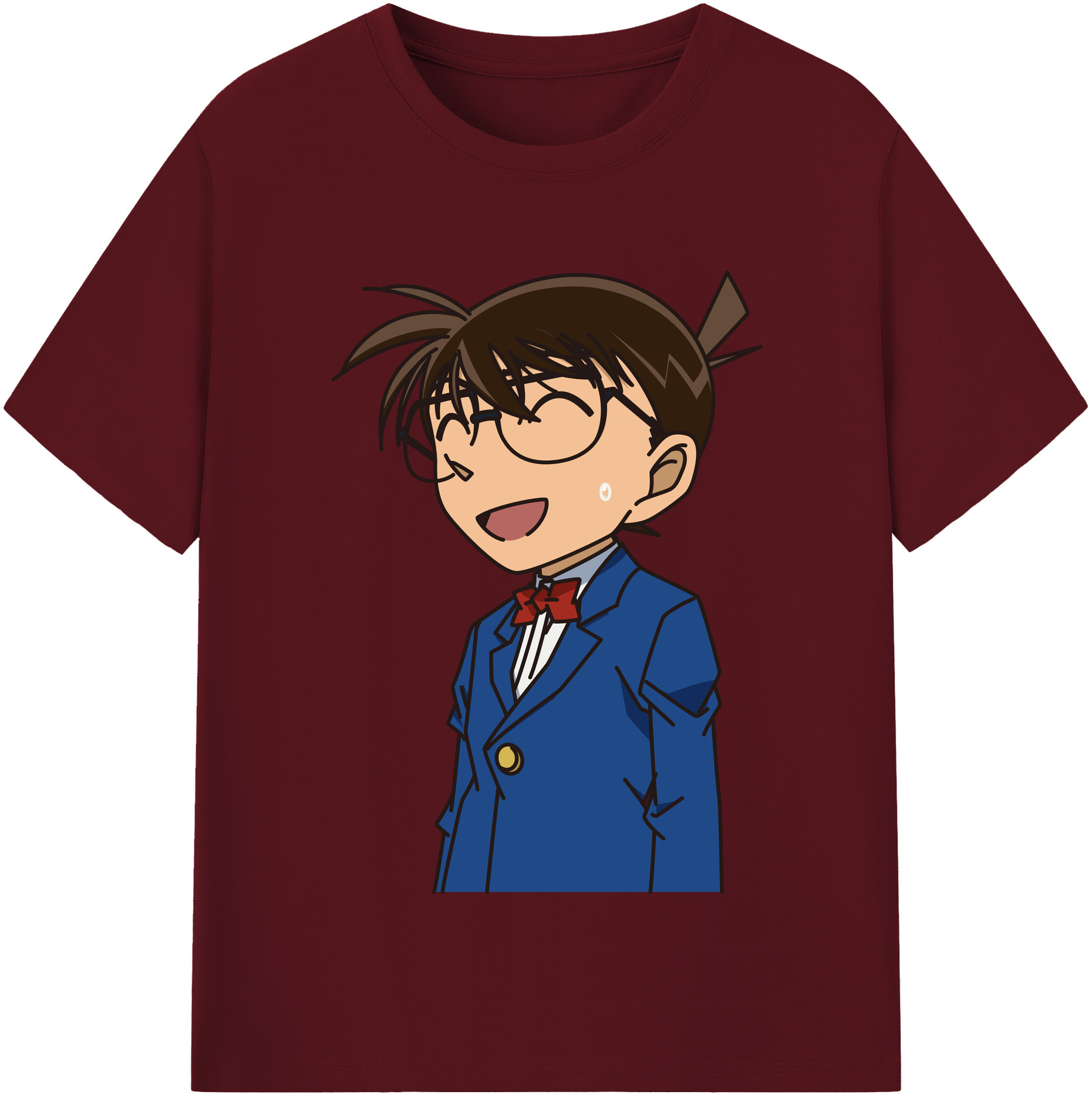 （画像用） 名探偵コナン 江戸川 コナン Detective Conan Conan Edogawa 綿100％半袖Tシャツ（フロントプリント）